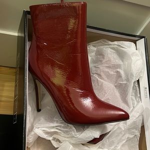 Burgundy booties